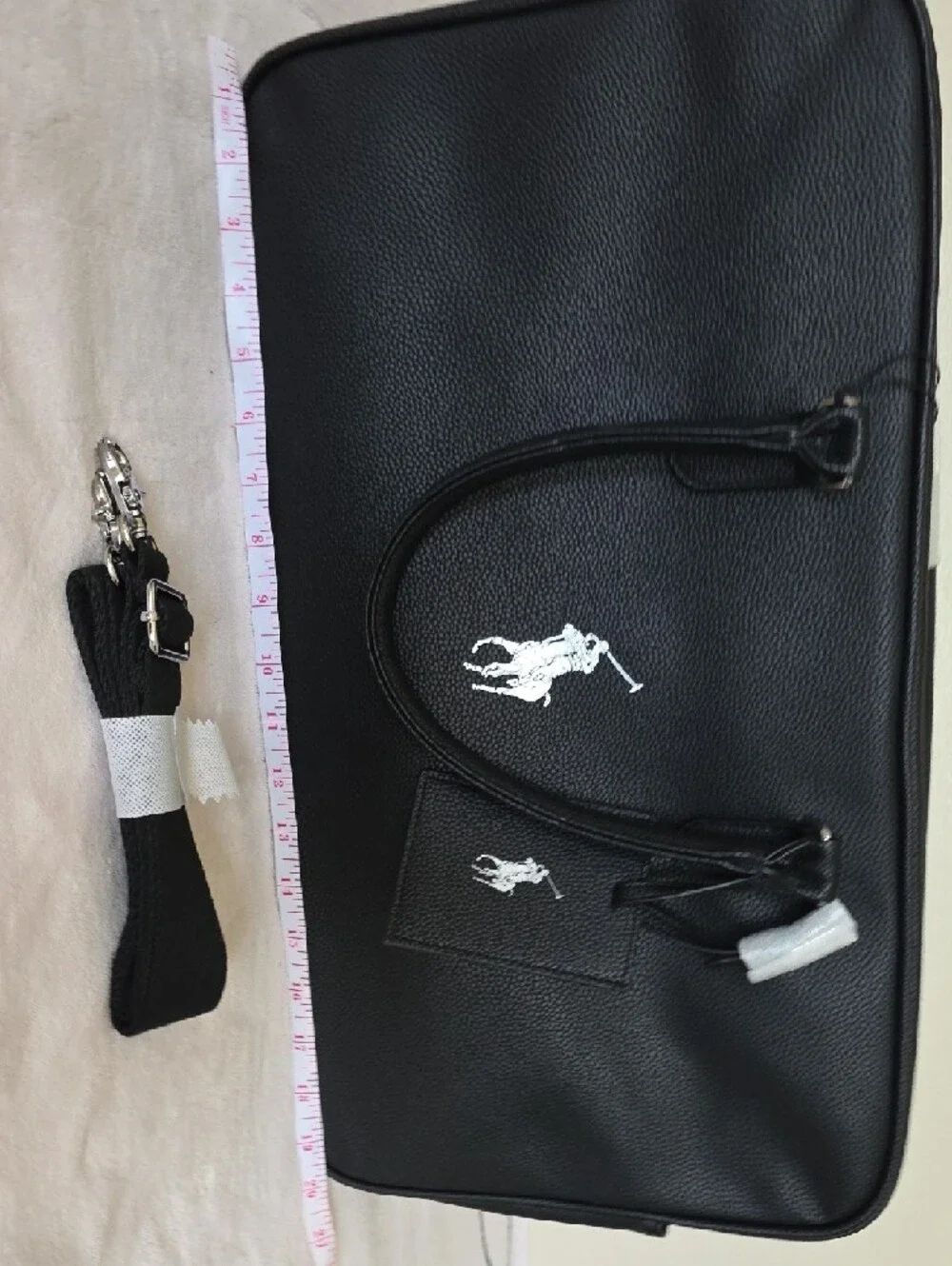 NWT Ralph Lauren GWP Black Leather Duffle Bag